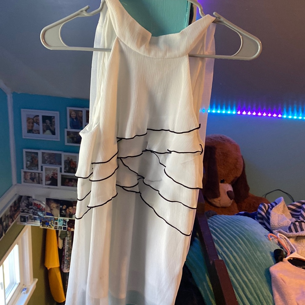 Tang top dressy shirt Black and White